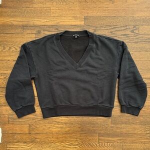 Beyond Yoga Black V-Neck Sweatshirt